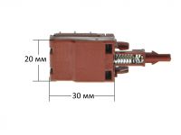 Кнопка сетевая (6 контактов) зам. 522004600, 92742816 стиральной машины